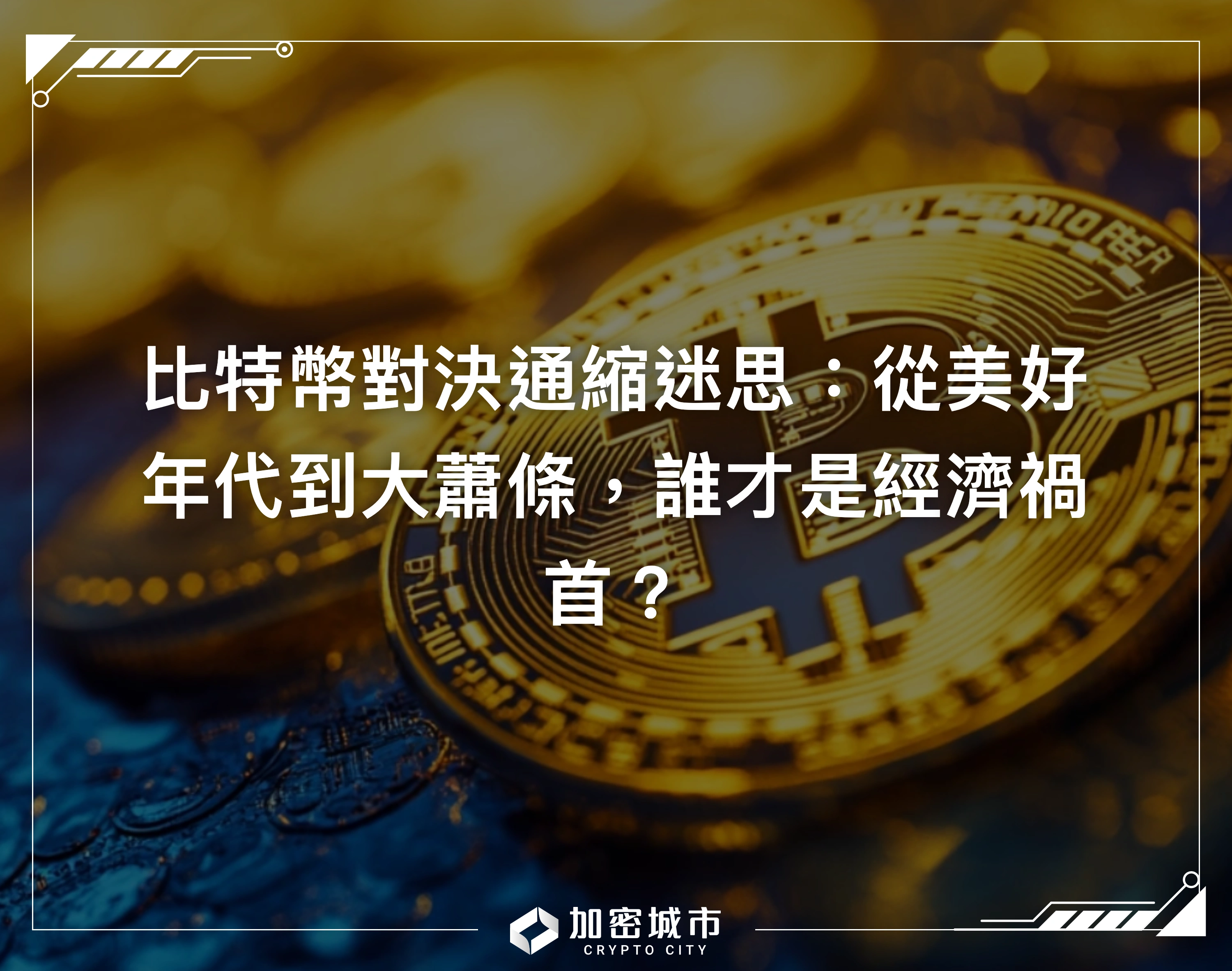 比特幣對決通縮迷思：從美好年代到大蕭條，誰才是經濟禍首？