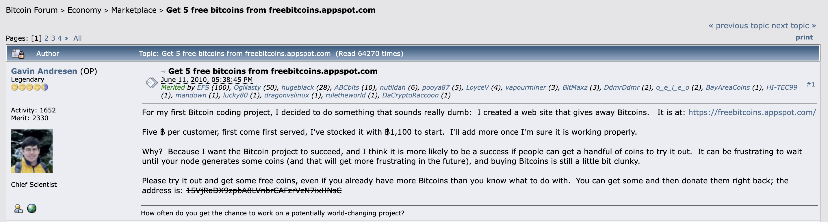 比特幣水龍頭即將復活！曾免費發50萬鎂BTC，喚醒加密OG回憶