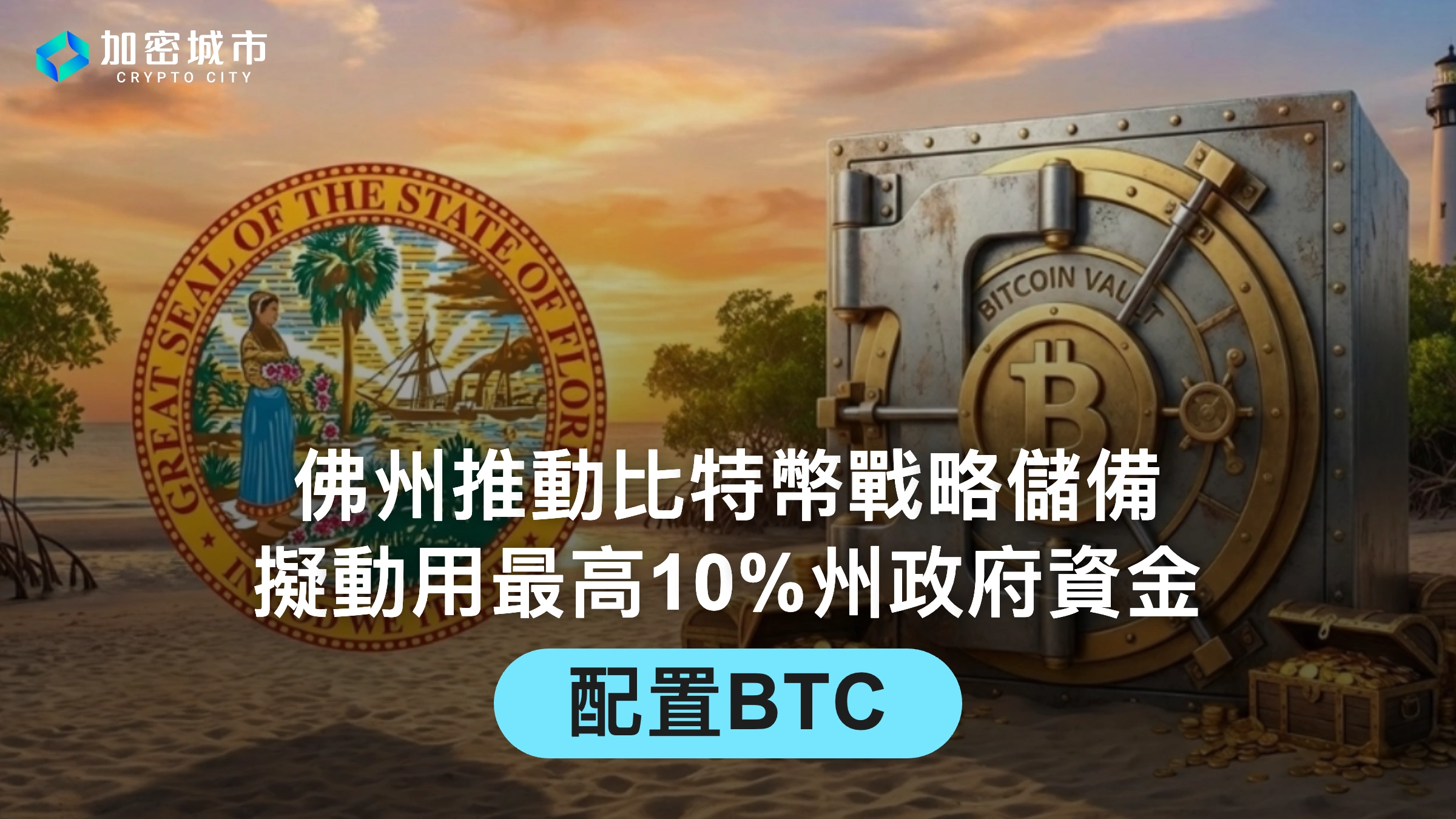 佛州推動比特幣戰略儲備，擬動用最高10%州政府資金配置BTC