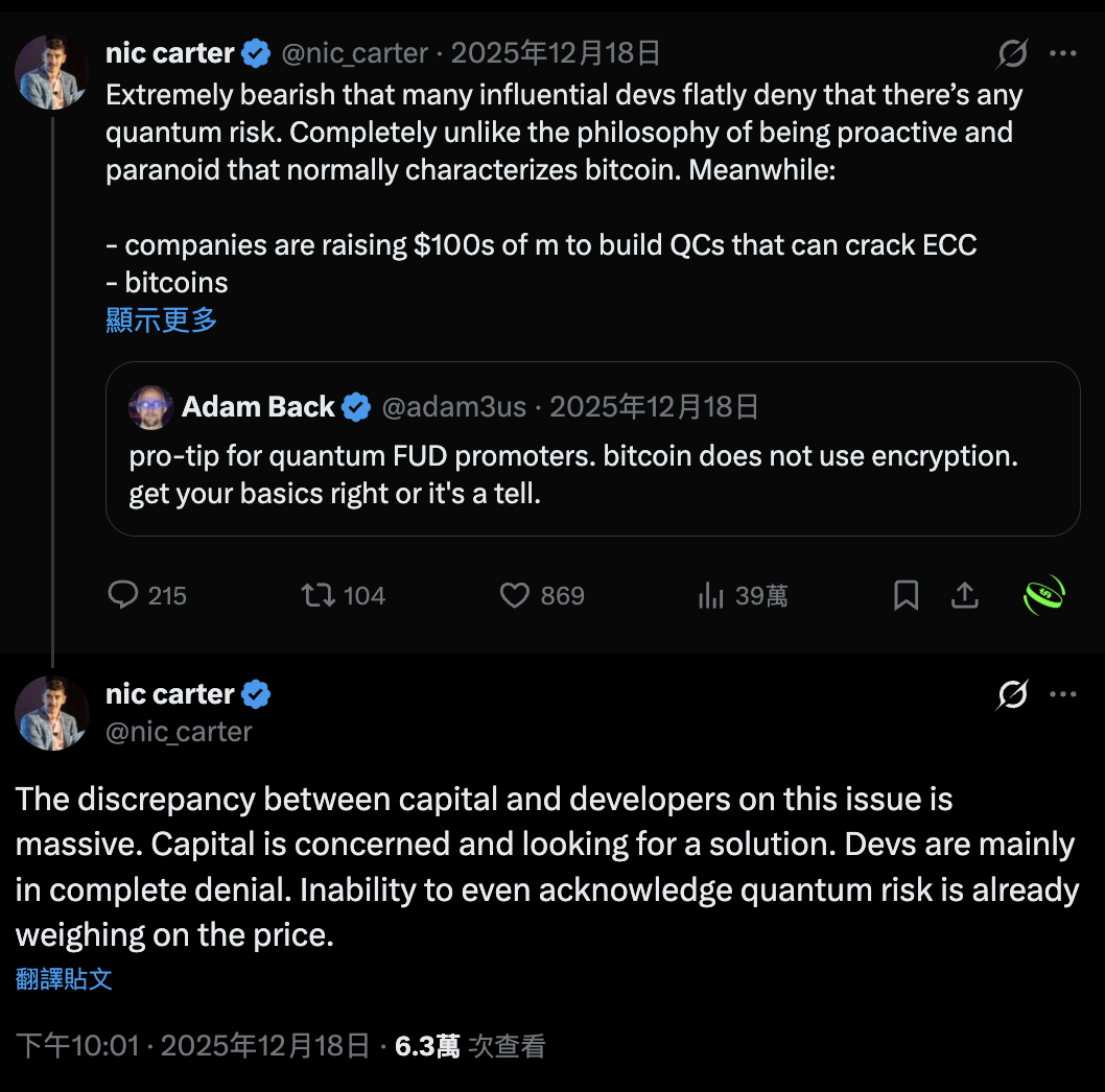 擔憂比特幣量子威脅！傑富瑞主管把BTC配置換成黃金，從數位回歸實體