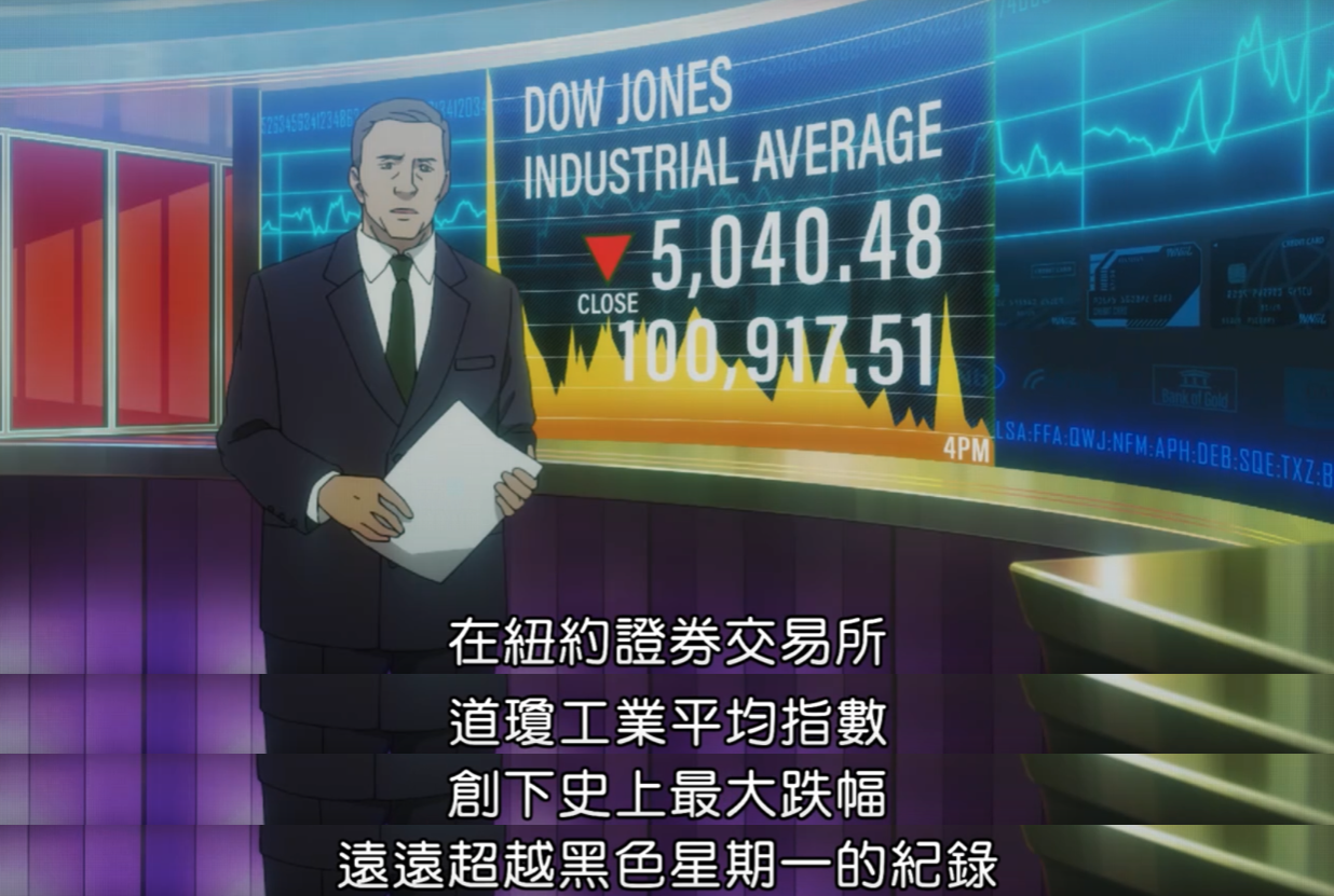 緊跟時事！這部4月新番神預測黑色星期一？道瓊