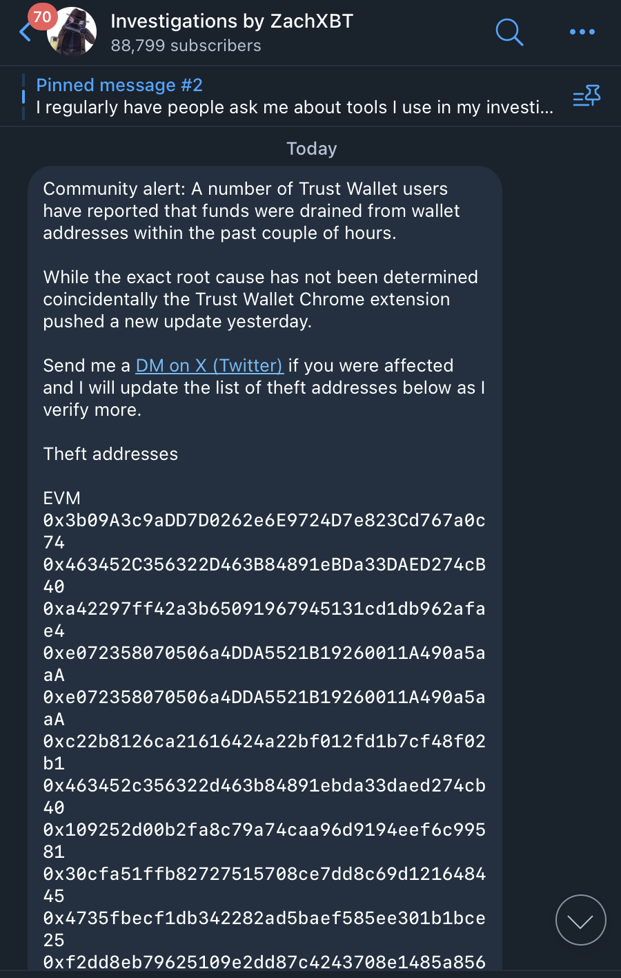 ZachXBT示警：Trust Wallet爆重大漏洞，官方發文證實並完成更新