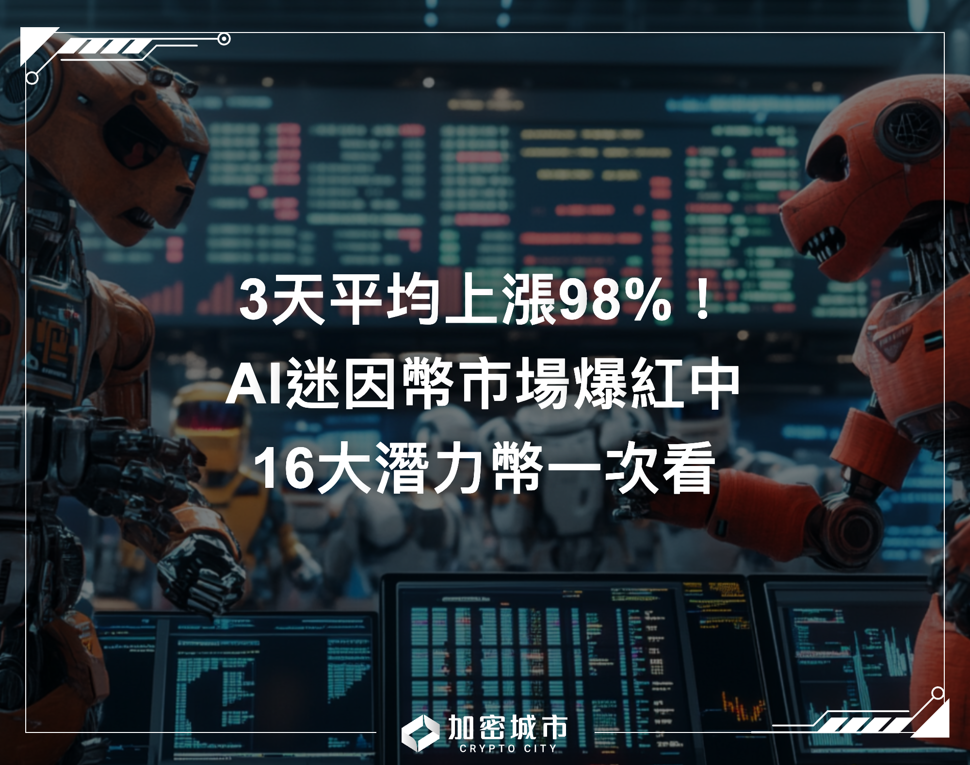 3天平均上漲98%！AI迷因幣市場爆紅中，16大潛力幣一次看
